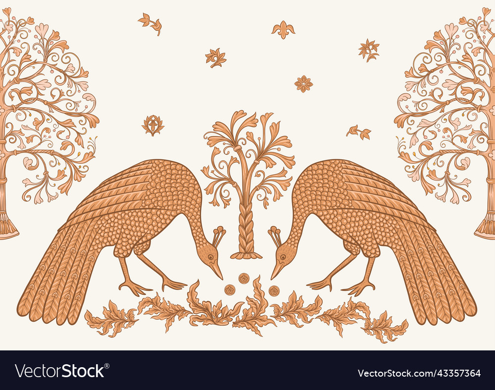 Byzantine traditional historical motifs of animals