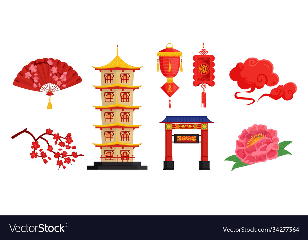 Chinese new year collection Royalty Free Vector Image