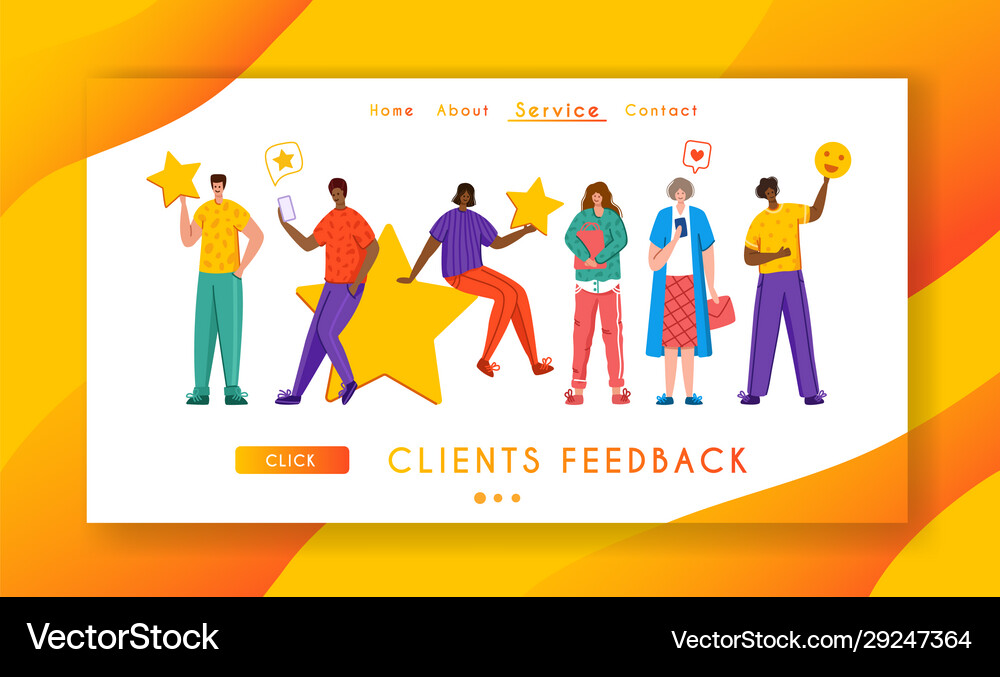 Customer feedback concept Royalty Free Vector Image
