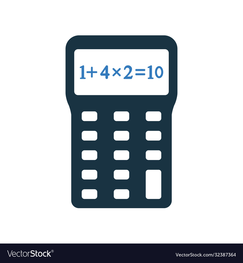 Digital calculator icon graphics