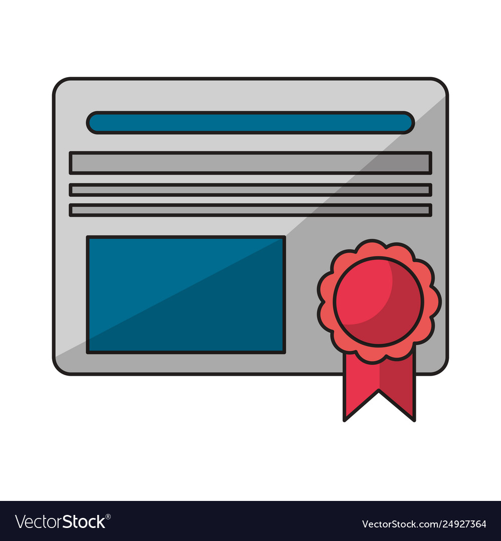 Diploma education certification symbol vector image Diploma education certification symbol