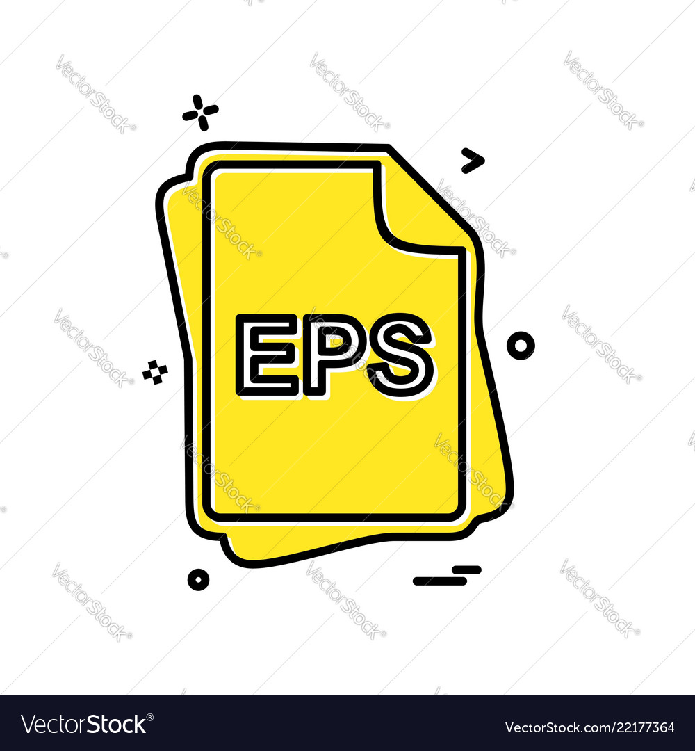 Eps file type icon design vector image Eps file type icon design