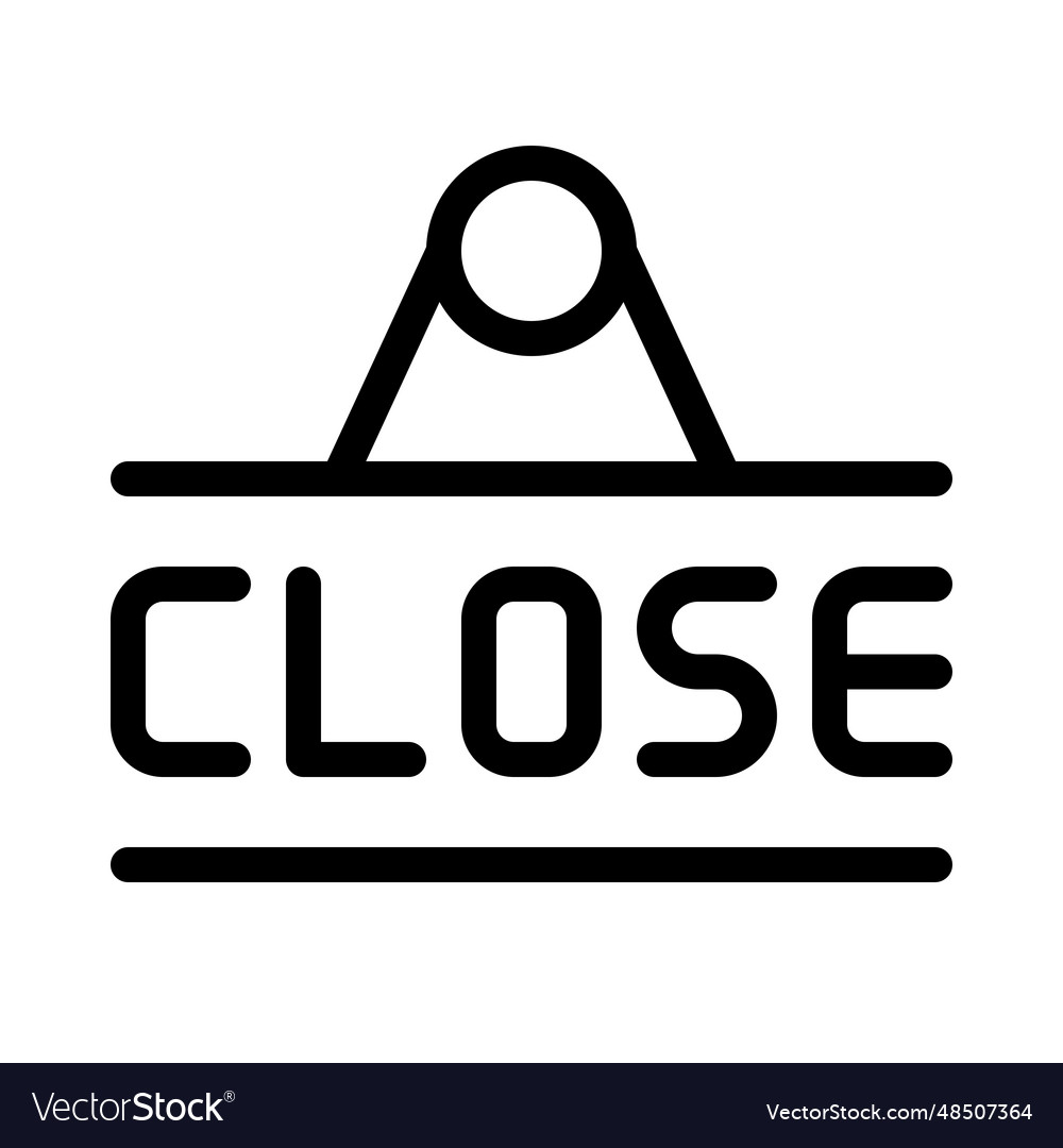 Hanging sign board indicating service close Vector Image