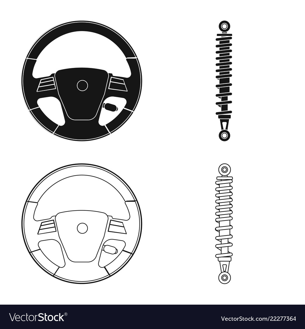 Isoliertes Objekt der Auto- und Teil-Icon-Sammlung vector image Isoliertes Objekt der Auto- und Teil-Icon-Sammlung