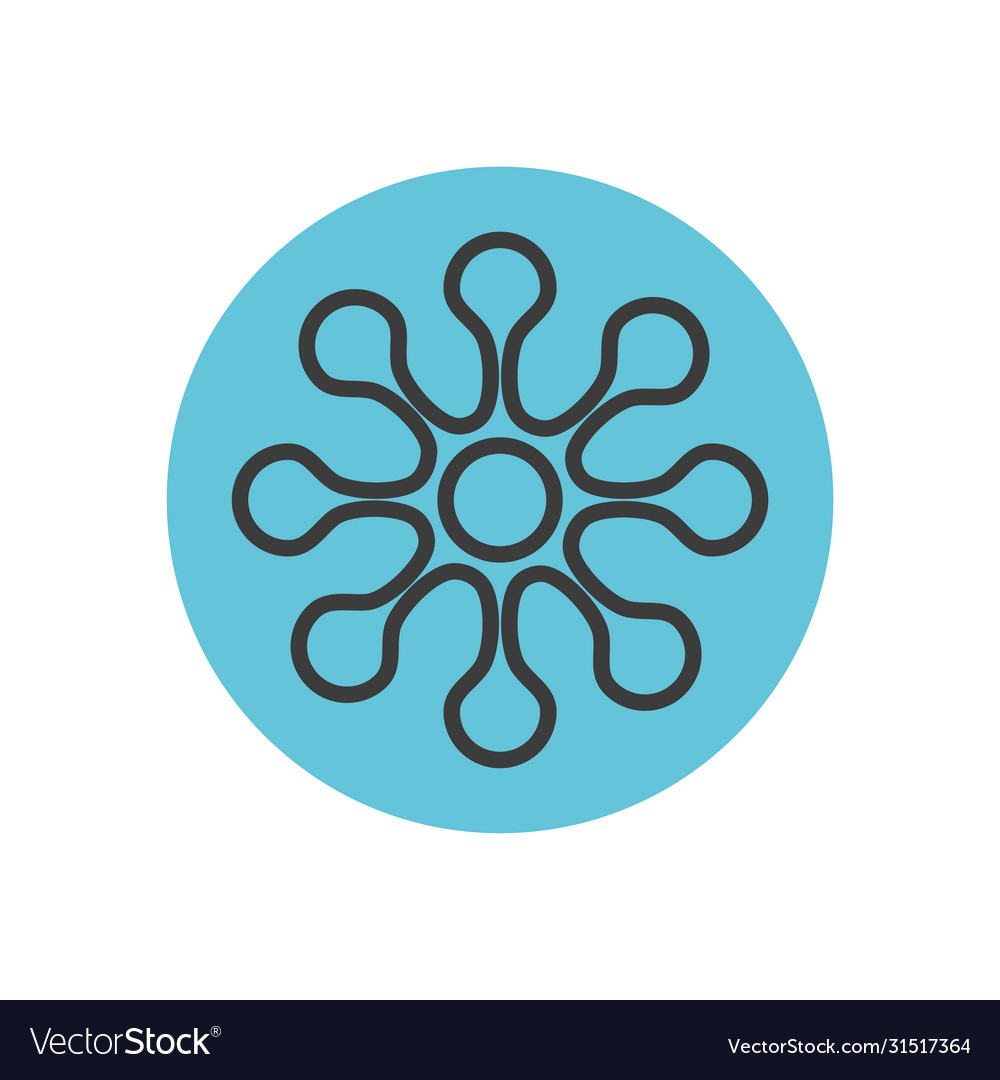 Microbe icon image block line style vector image Microbe icon image block line style