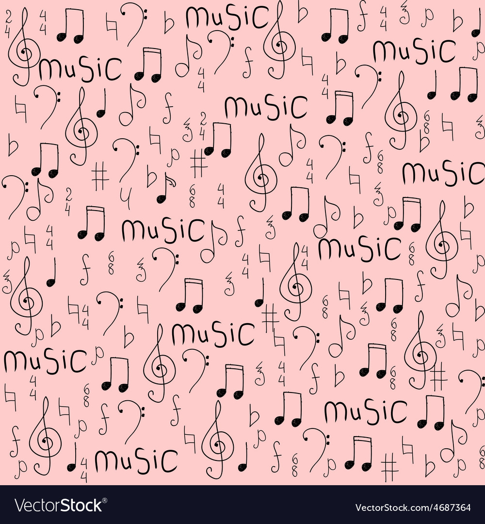Music Notes Seamless Pattern