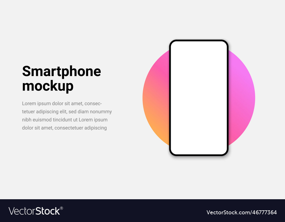 Phone mockup isolate 3d screen device vector image Phone mockup isolate 3d screen device