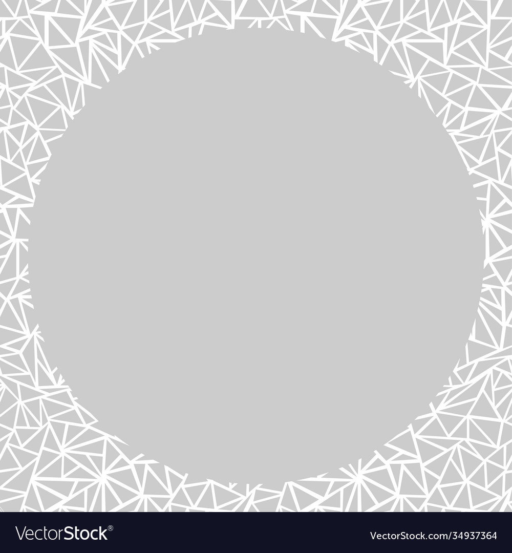 Round frame triangular pattern design element