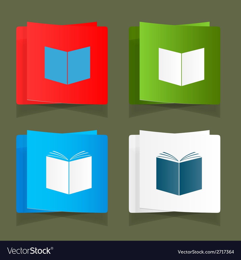 Set icon of an open book