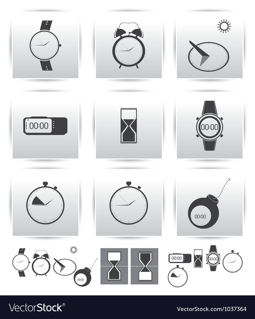 Set icons time and clock