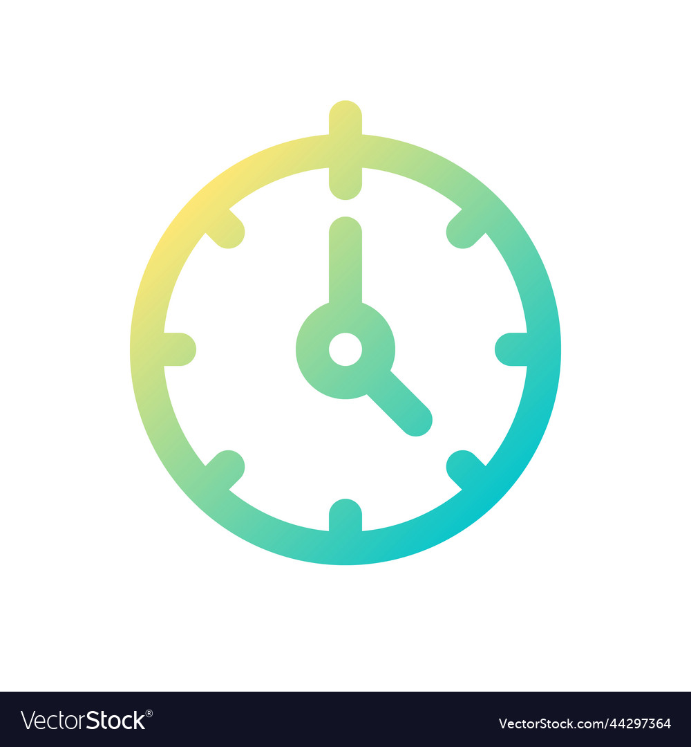Stopwatch pixel perfect gradient linear ui icon vector image Stopwatch pixel perfect gradient linear ui icon