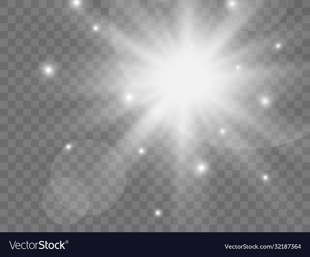 Sunlight on a transparent background