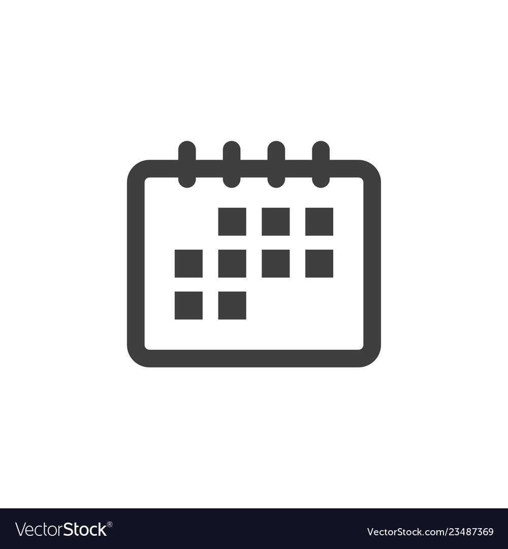 Calendar icon graphic design template Royalty Free Vector