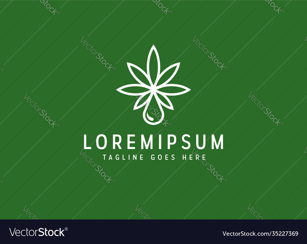 Cannabis icon design with water drop