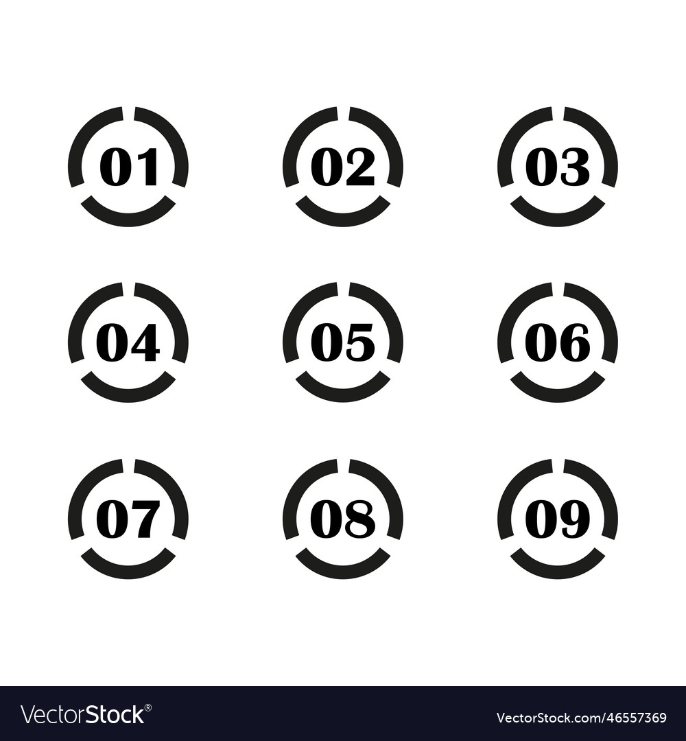 Circles are numbers round shape vector image Circles are numbers round shape