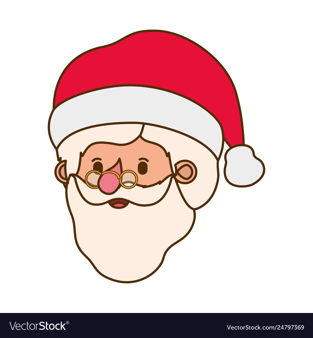 Head santa claus avatar character Royalty Free Vector Image