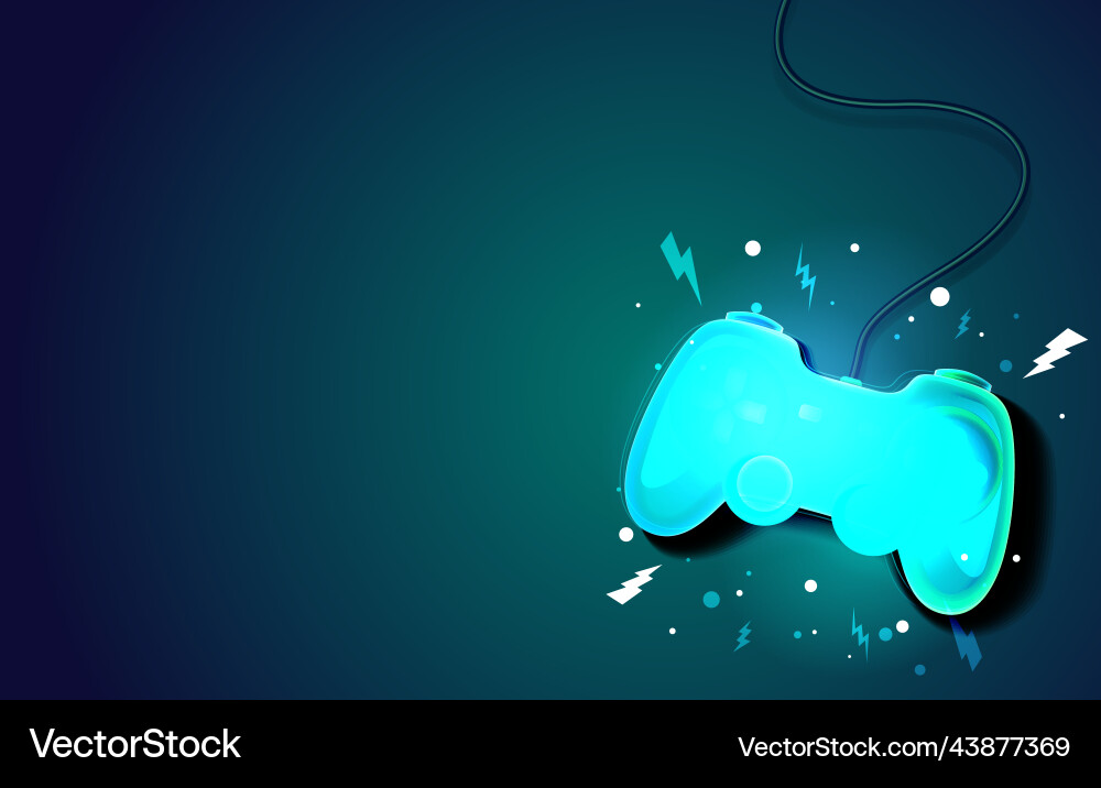 Modern green game controller concept Royalty Free Vector
