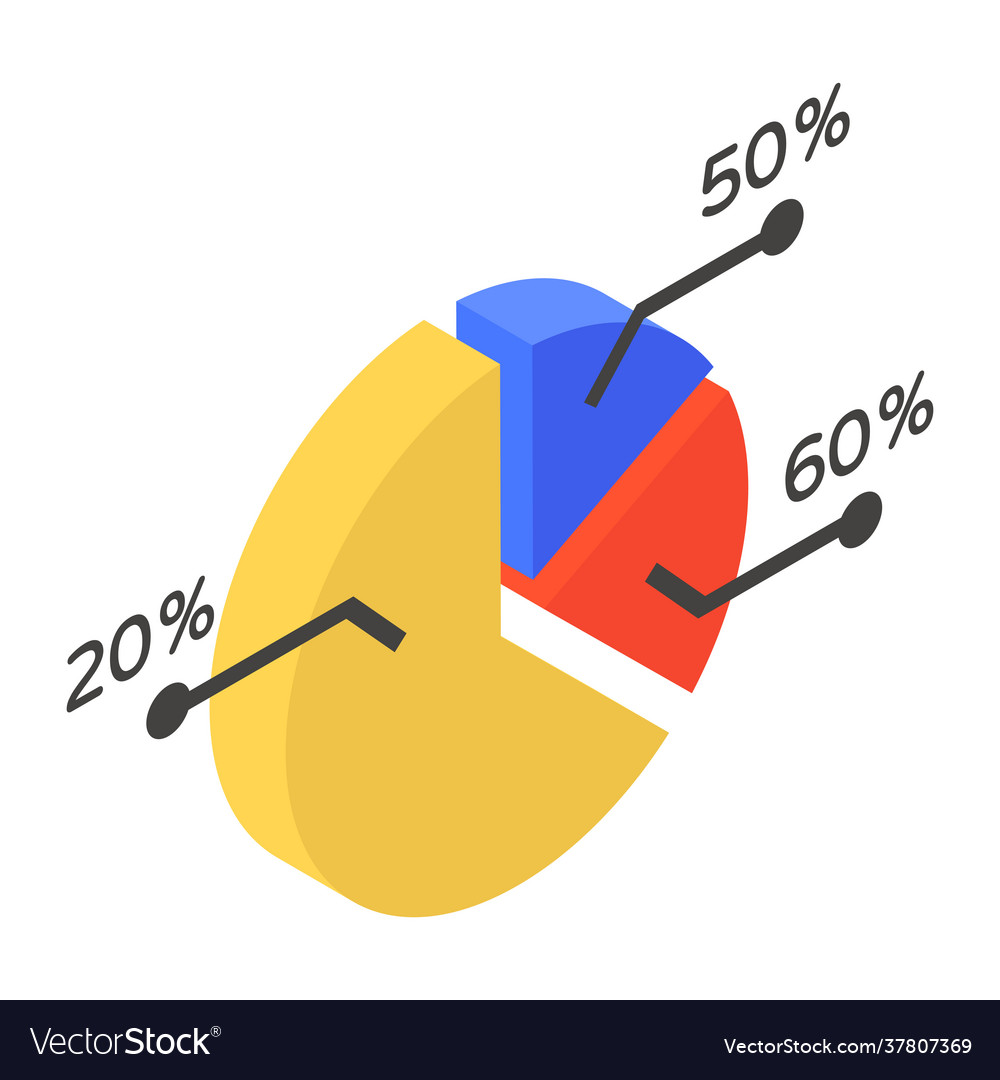 Multi pie chart Royalty Free Vector Image - VectorStock