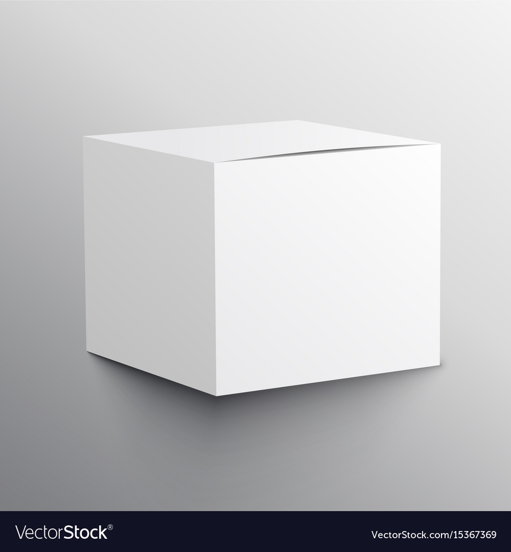 Realistic Empty Box Mockup Template