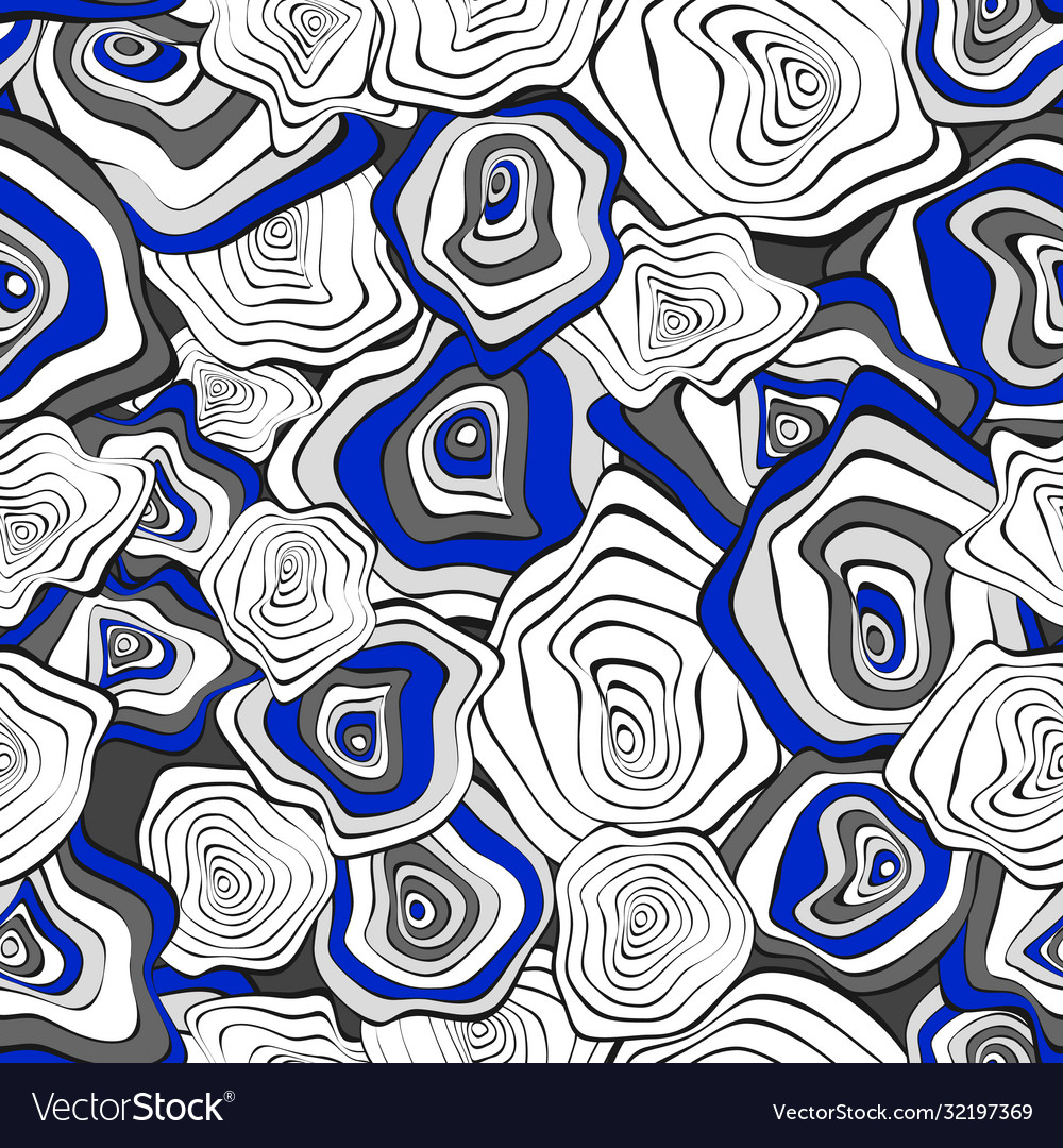 Seamless background with wavy round abstraction vector image Seamless background with wavy round abstraction