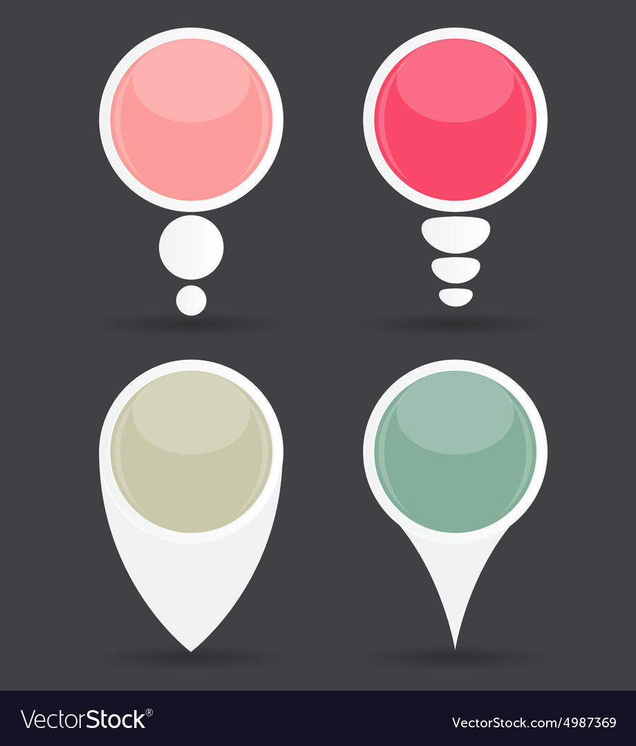 Set of circle pointers infographic business