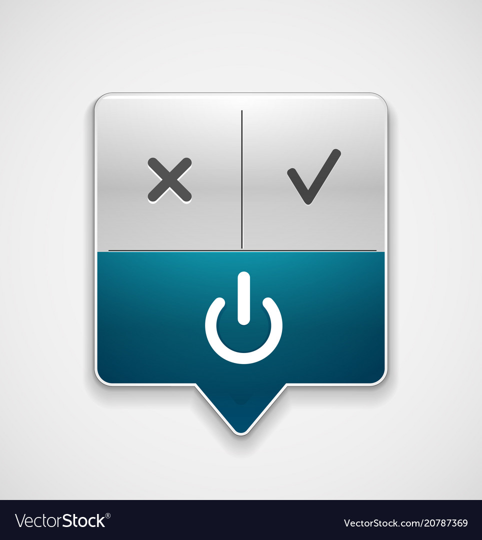 Start power button ui icon design on off symbol vector image Start power button ui icon design on off symbol