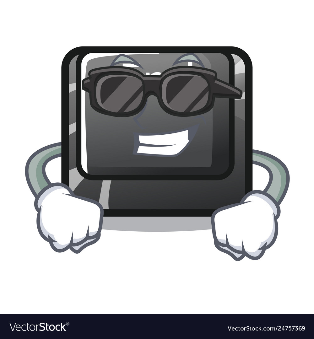 Super cool button end in shape character vector image Super cool button end in shape character