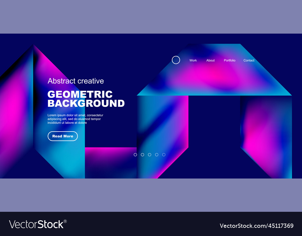 Triangles with fluid gradients abstract landing Vector Image Triangles with fluid gradients abstract landing