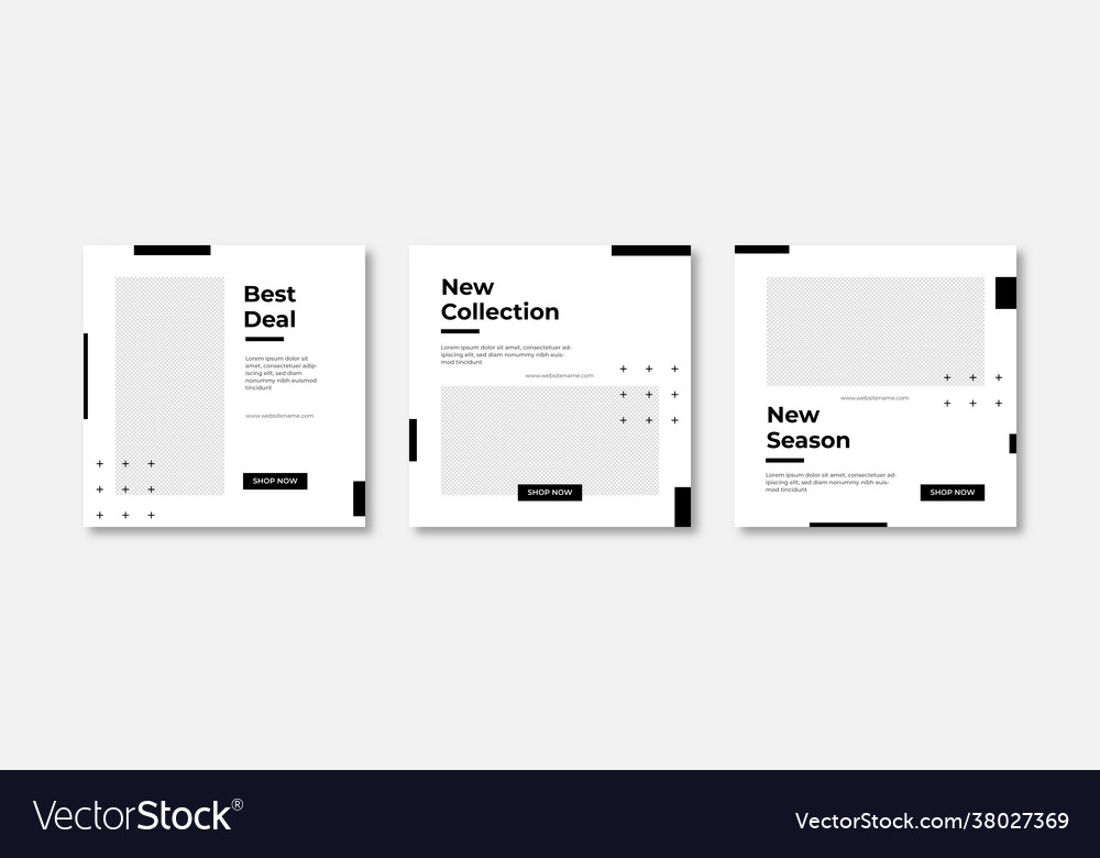 Urban fashion social media post template vector image Urban fashion social media post template