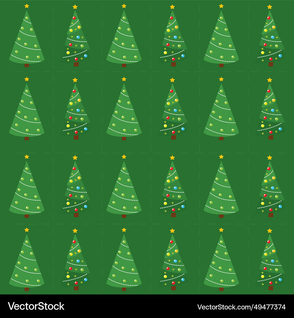 Christmas tree icon pattern background Royalty Free Vector
