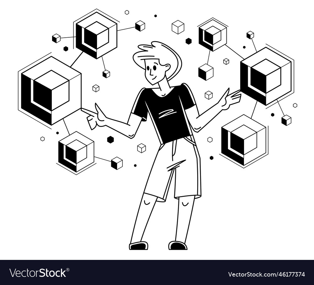 Creative worker doing some job and creating