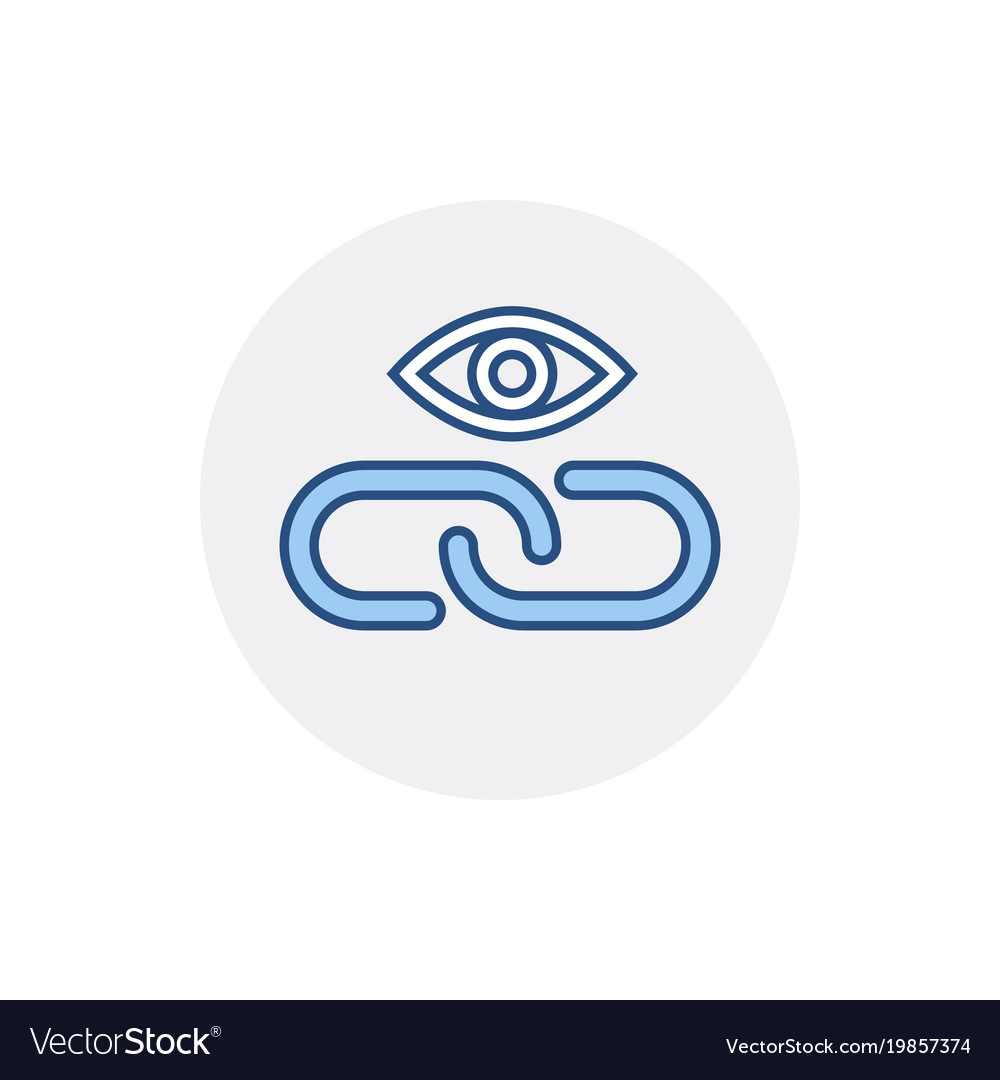 Eye hyperlink link web icon