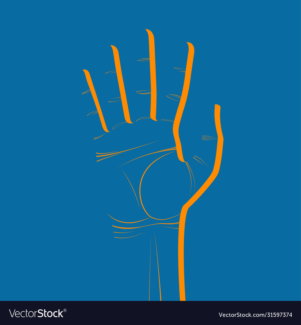 Hand 6 Royalty Free Vector Image - VectorStock