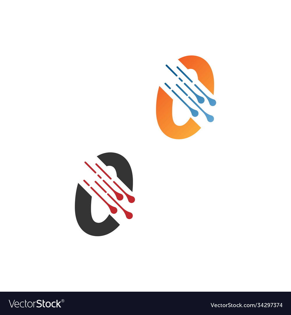Number 0 simple tech logo with circuit lines