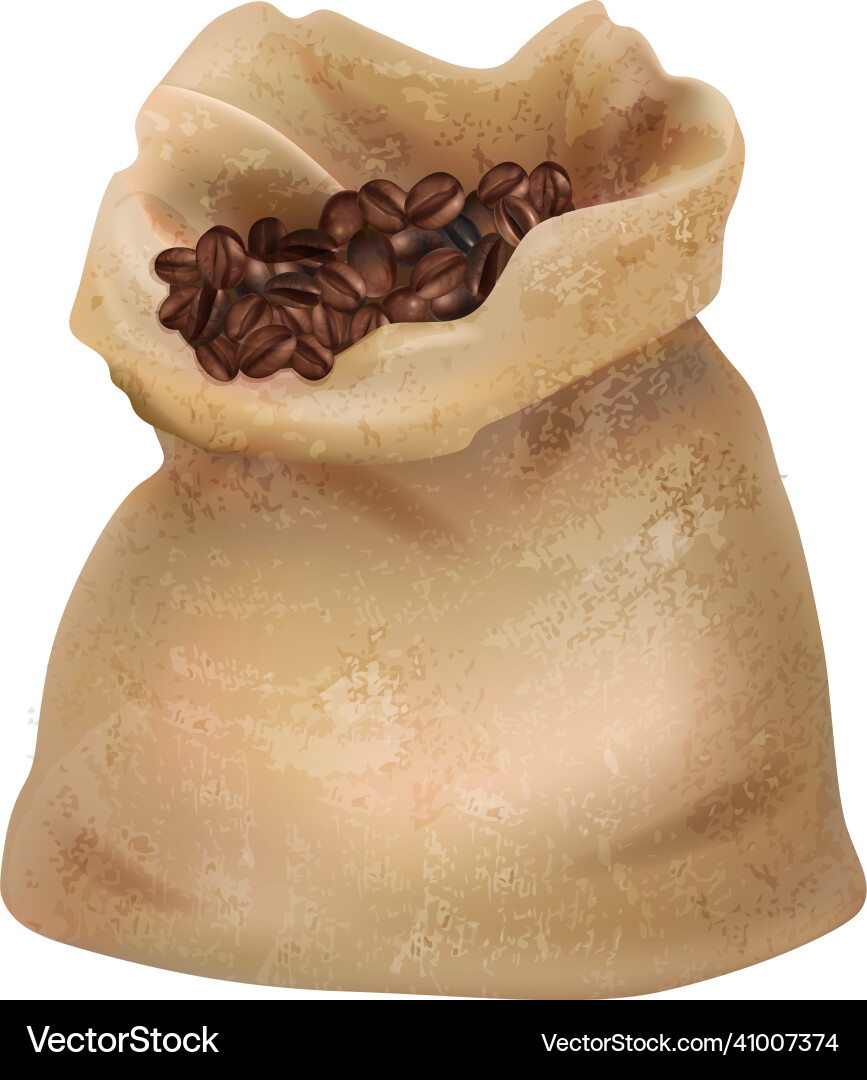 Realistic coffee beans Royalty Free Vector Image