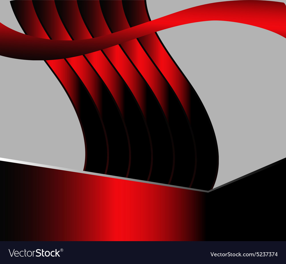 Red background curve line