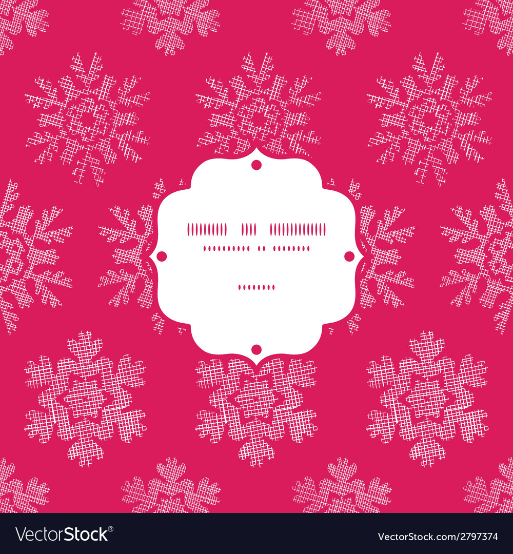 Red lace christmas snowflakes geometric textile