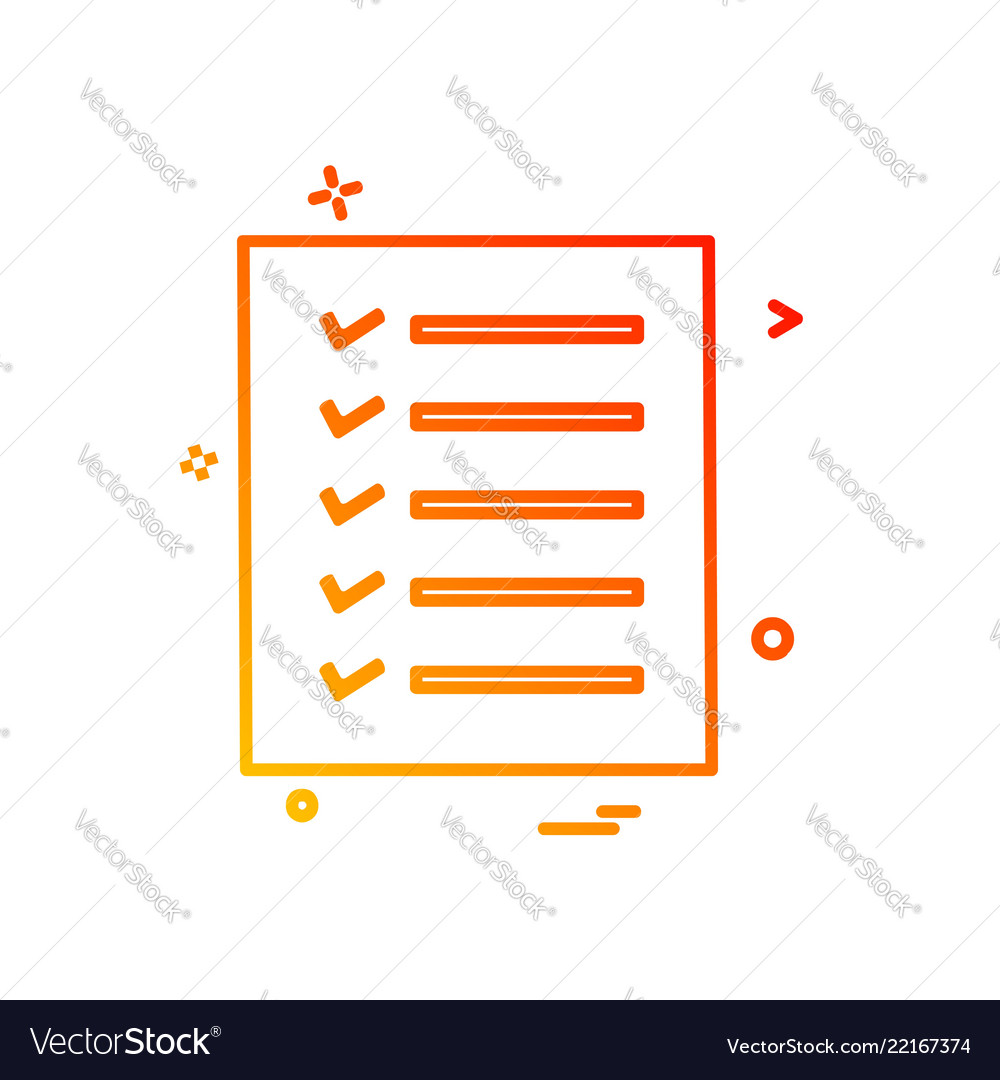 Todo list icon design vector image Todo list icon design
