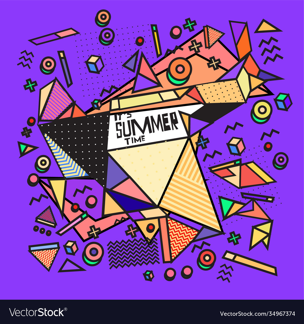 Triangle geometric forms for summer design event