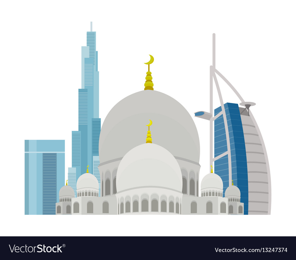 United arab emirates travelling banner landscape