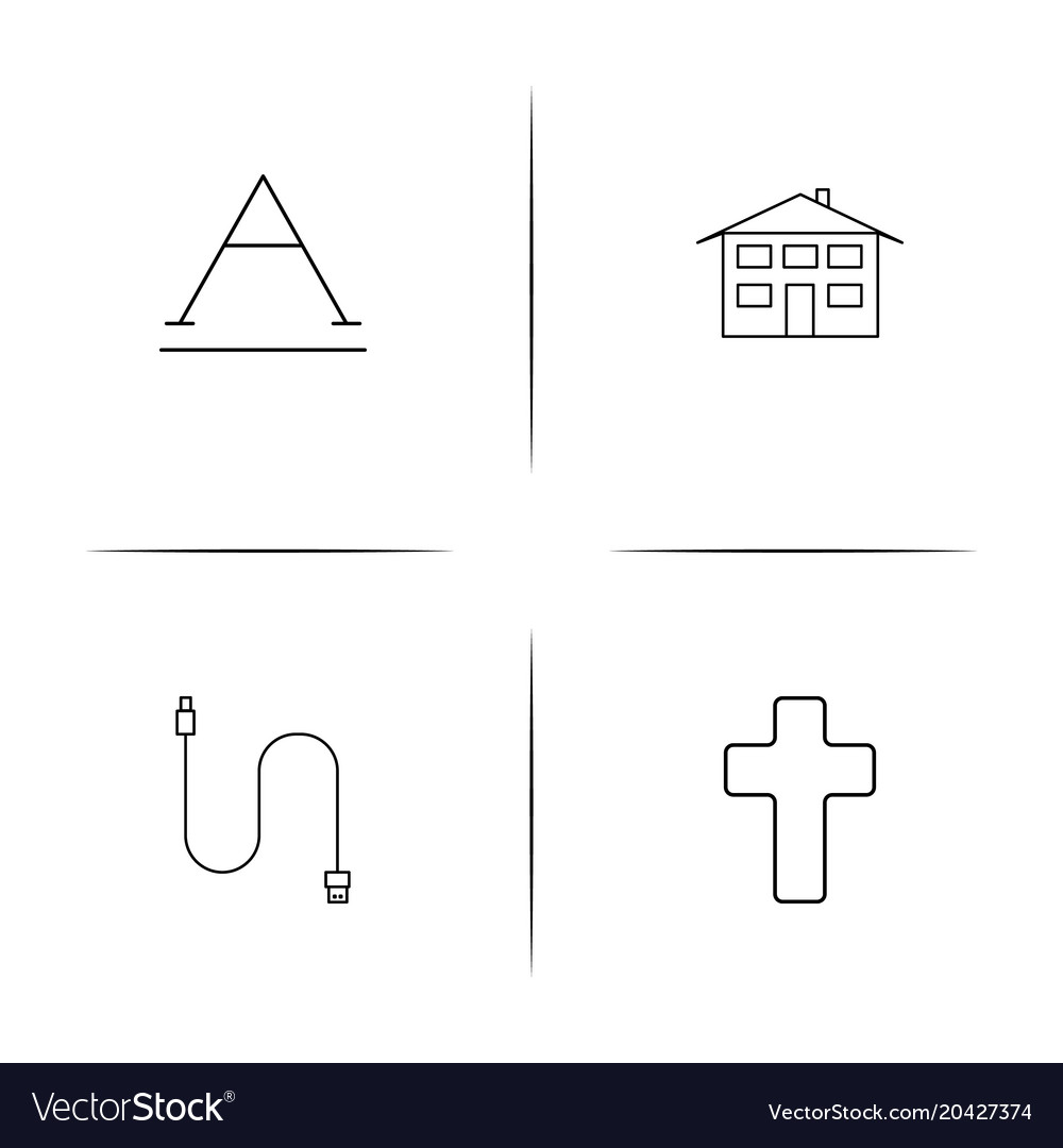 Web und Text einfache lineare Icon setsimple Umriss