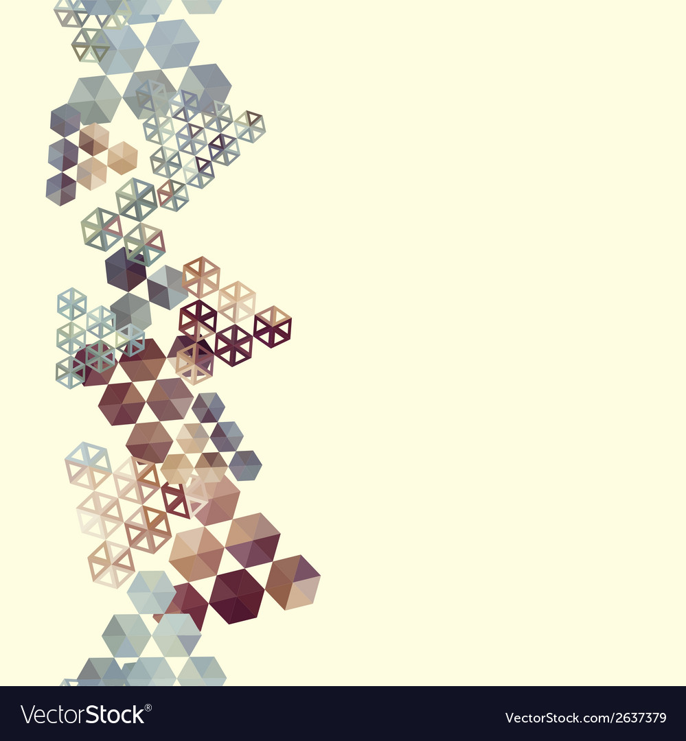 Abstract background border with hexagons