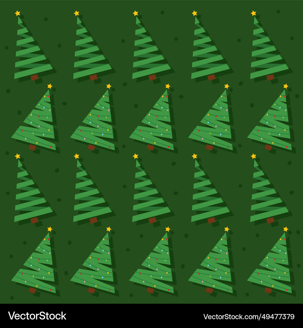 Christmas tree icon pattern background Royalty Free Vector