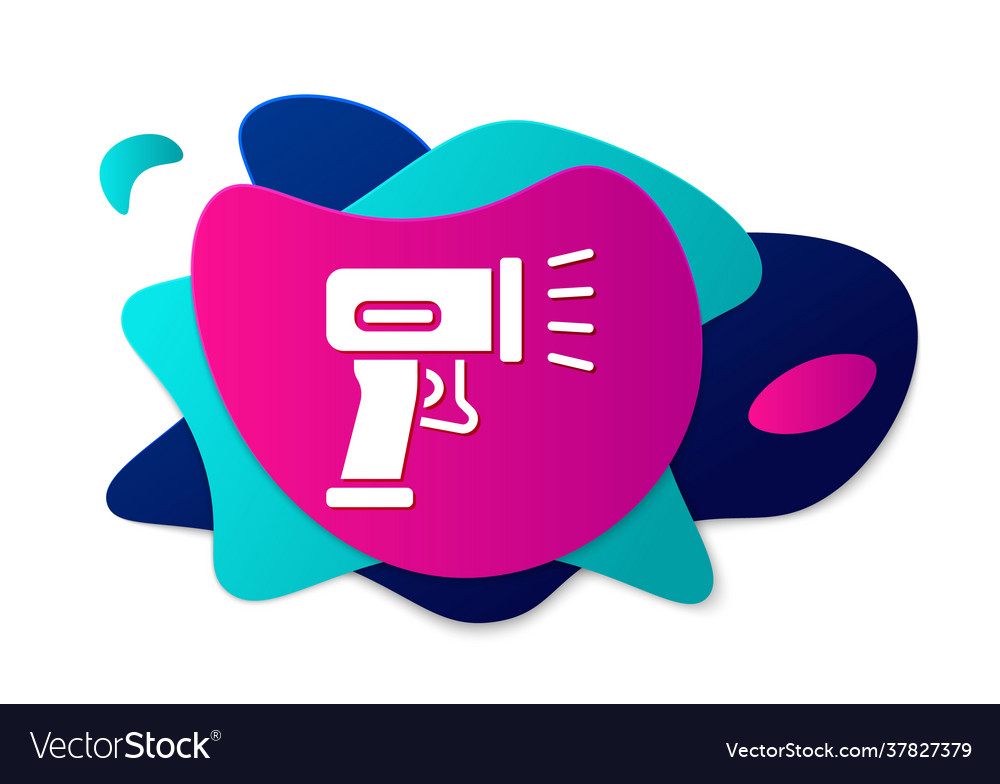Color scanner scanning bar code icon isolated