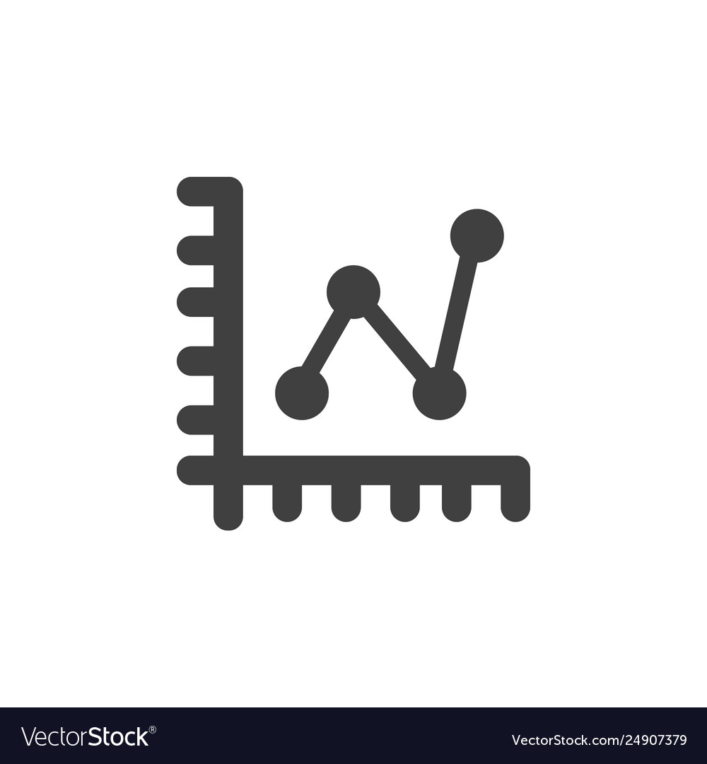 Database server line chart icon element vector image Database server line chart icon element