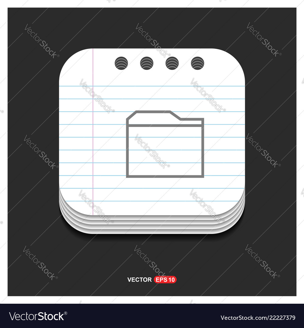 File type icons gray icon on notepad style