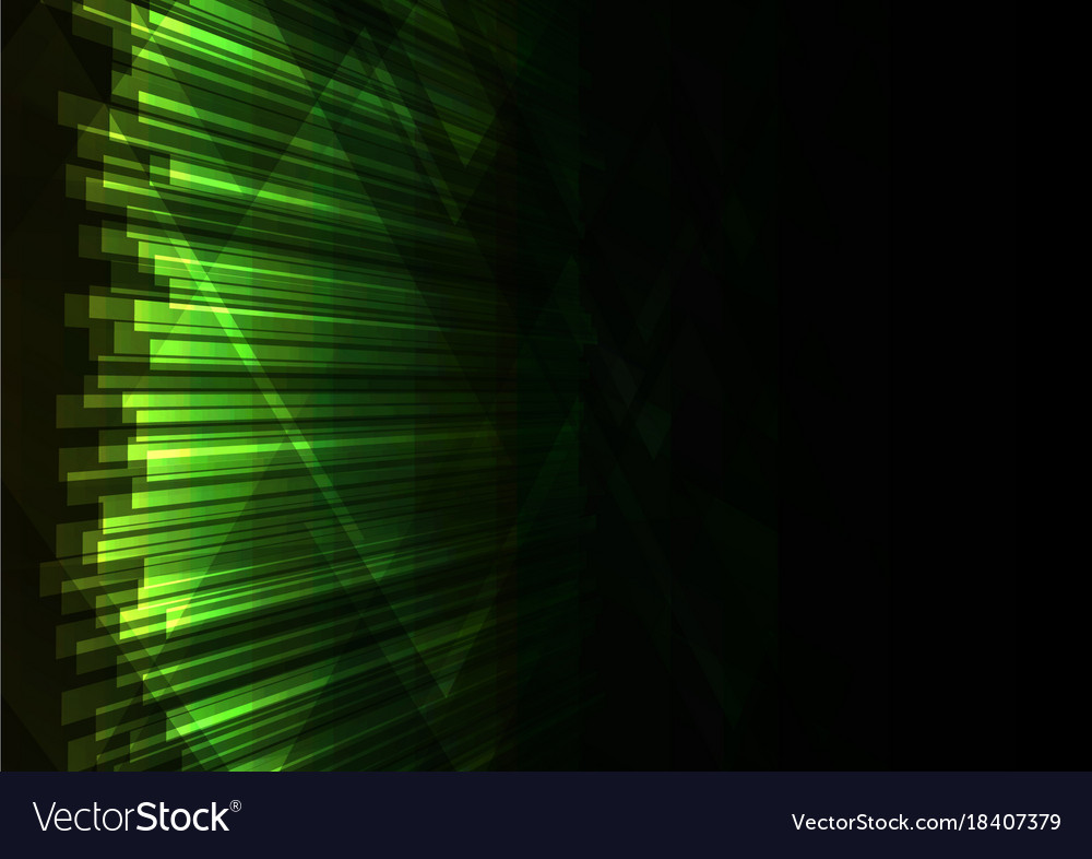 Green triangle and line bar abstract background