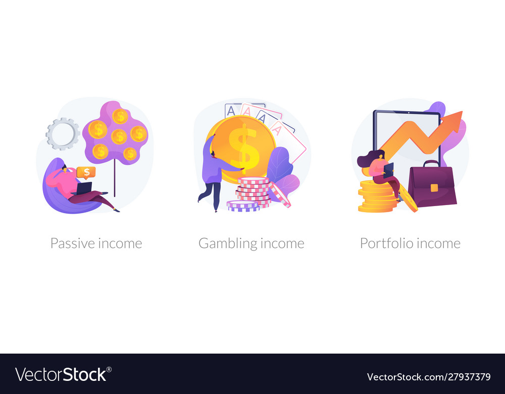 Income types concept metaphors