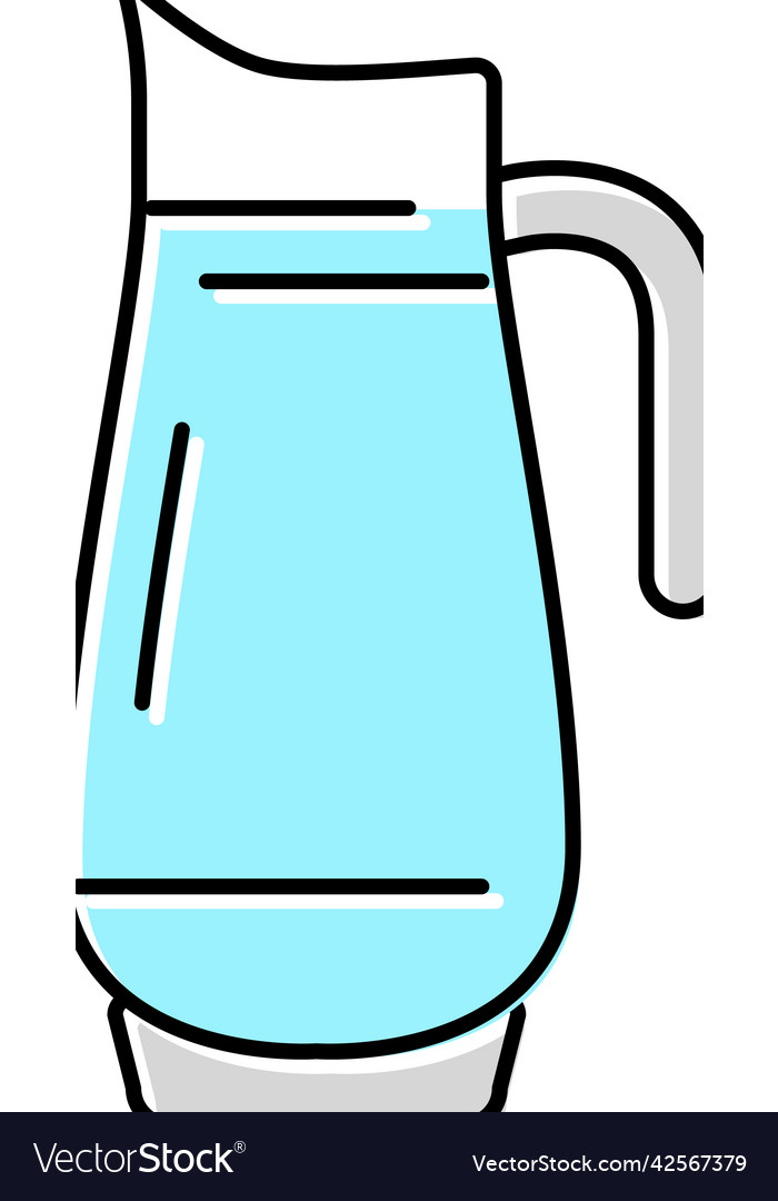 Jug glass color icon