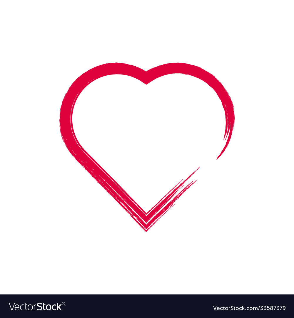 Love brush template design Royalty Free Vector Image